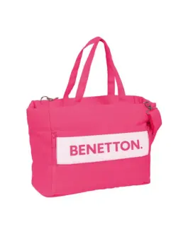 Bolso acolchado Benetton fucsia