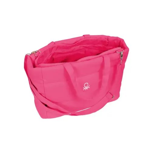 Bolso acolchado Benetton fucsia - Imagen 5