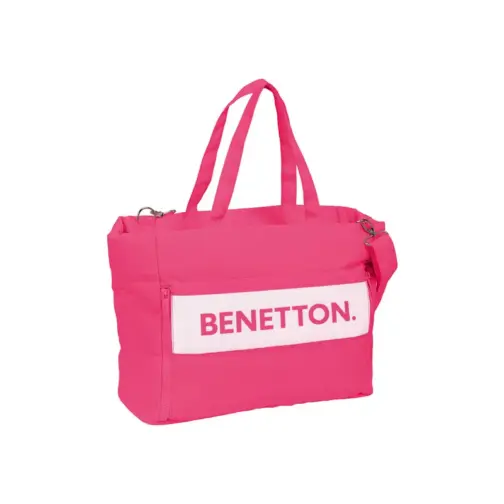 Bolso acolchado Benetton fucsia