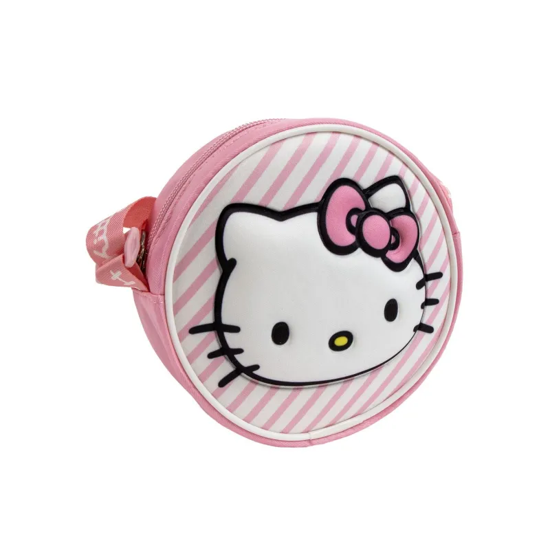 Bolsito redondo con rayas Hello Kitty