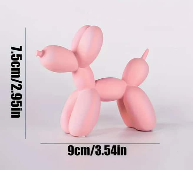 Figura perro globoflexia rosa - Imagen 2
