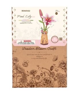 Maqueta flor lirio madera