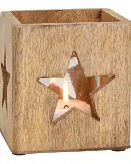Farol estrella de madera