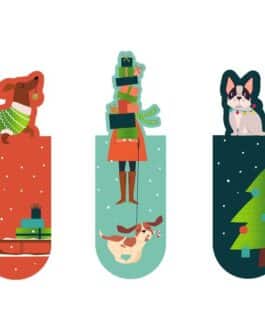 Marcapáginas imantados perros o gatos navideños
