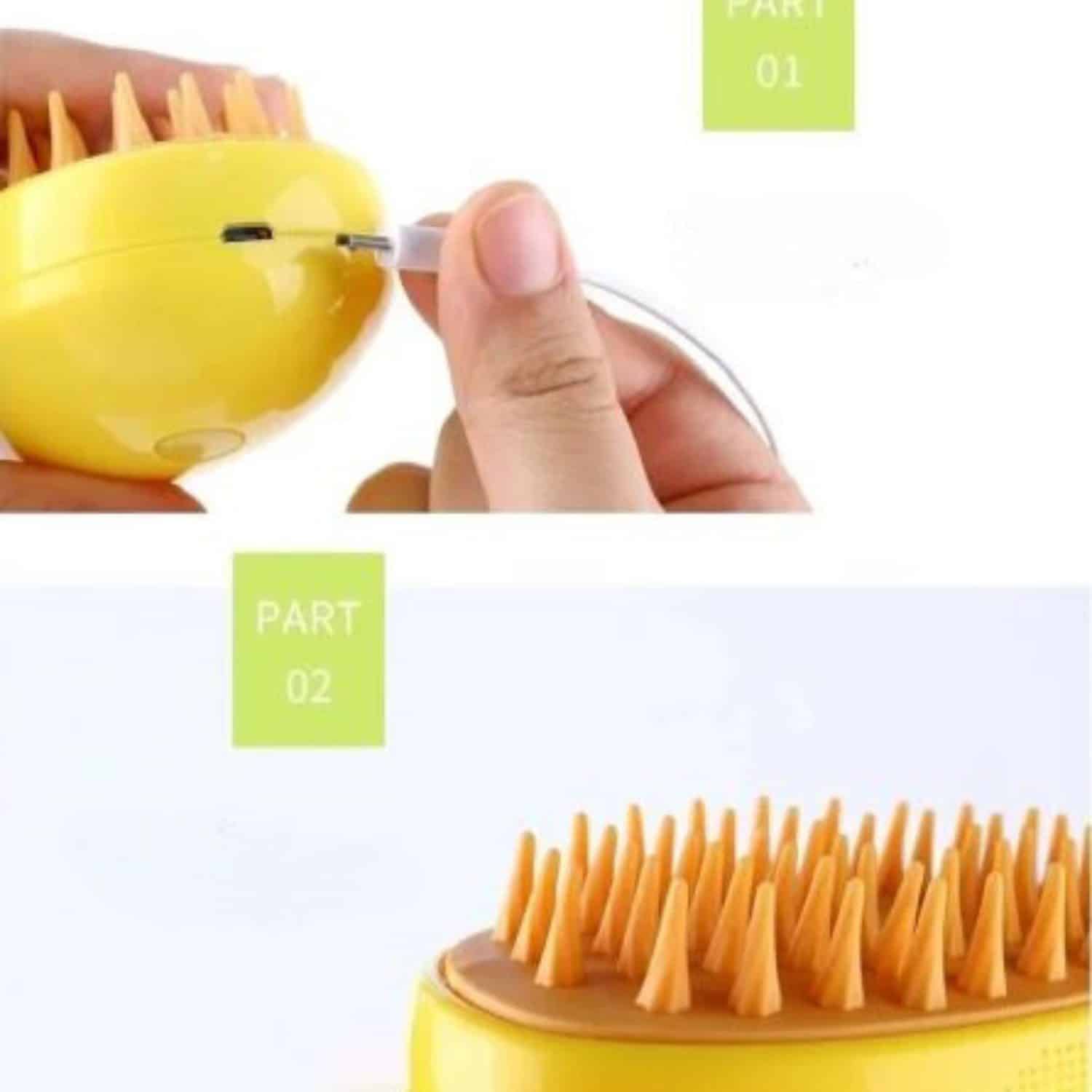 Cepillo de vapor para mascotas rosa - Imagen 3