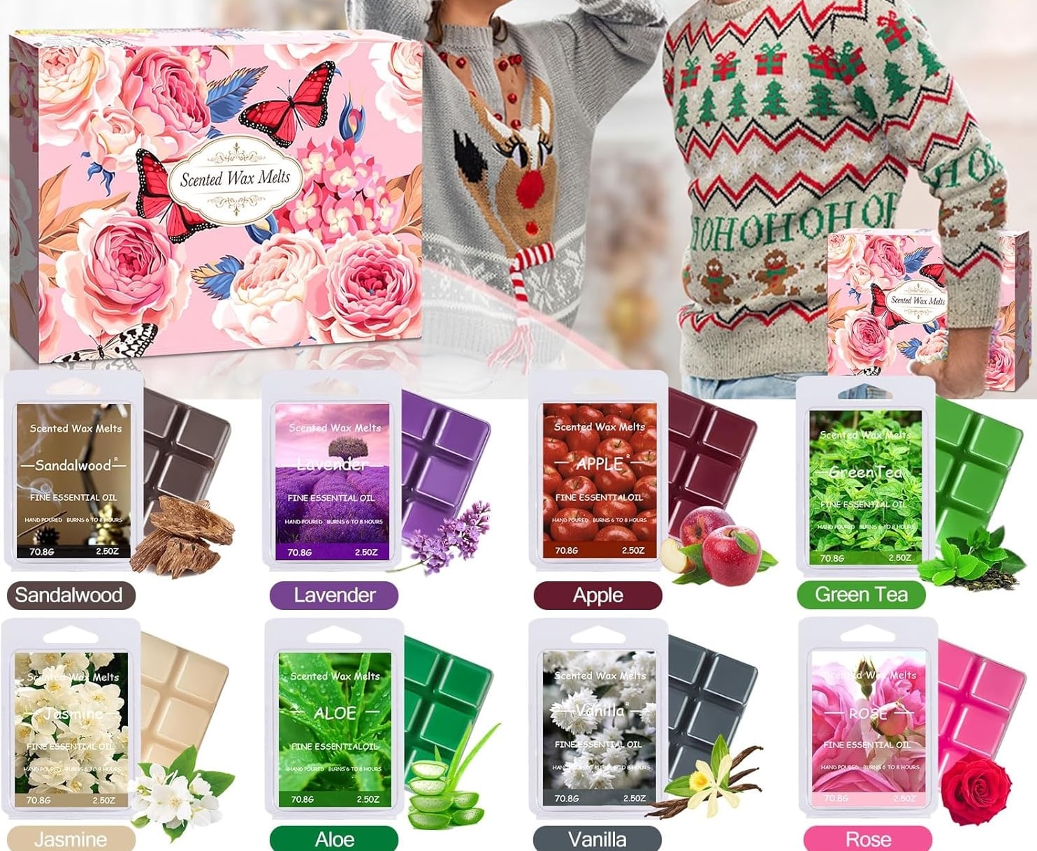 Caja con 8 paquetes de ceras aromáticas diferentes - Imagen 3