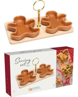 Set servicio navideño jengibre