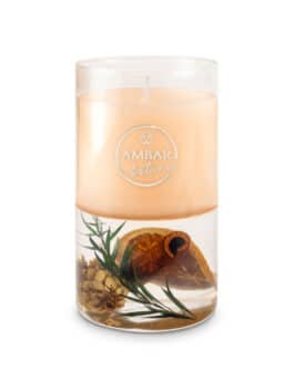 Vela cera y gelatina naranja y canela