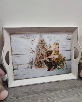 Bandeja decorativa vintage navideña