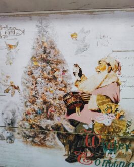 Bandeja decorativa vintage navideña