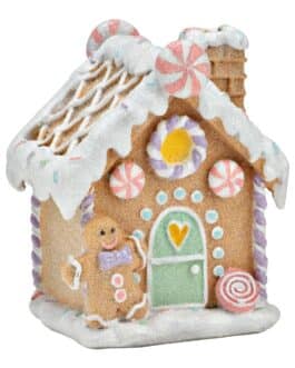 Casita jengibre rosa con purpurina