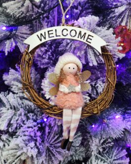 Corona de navidad pequeña welcome