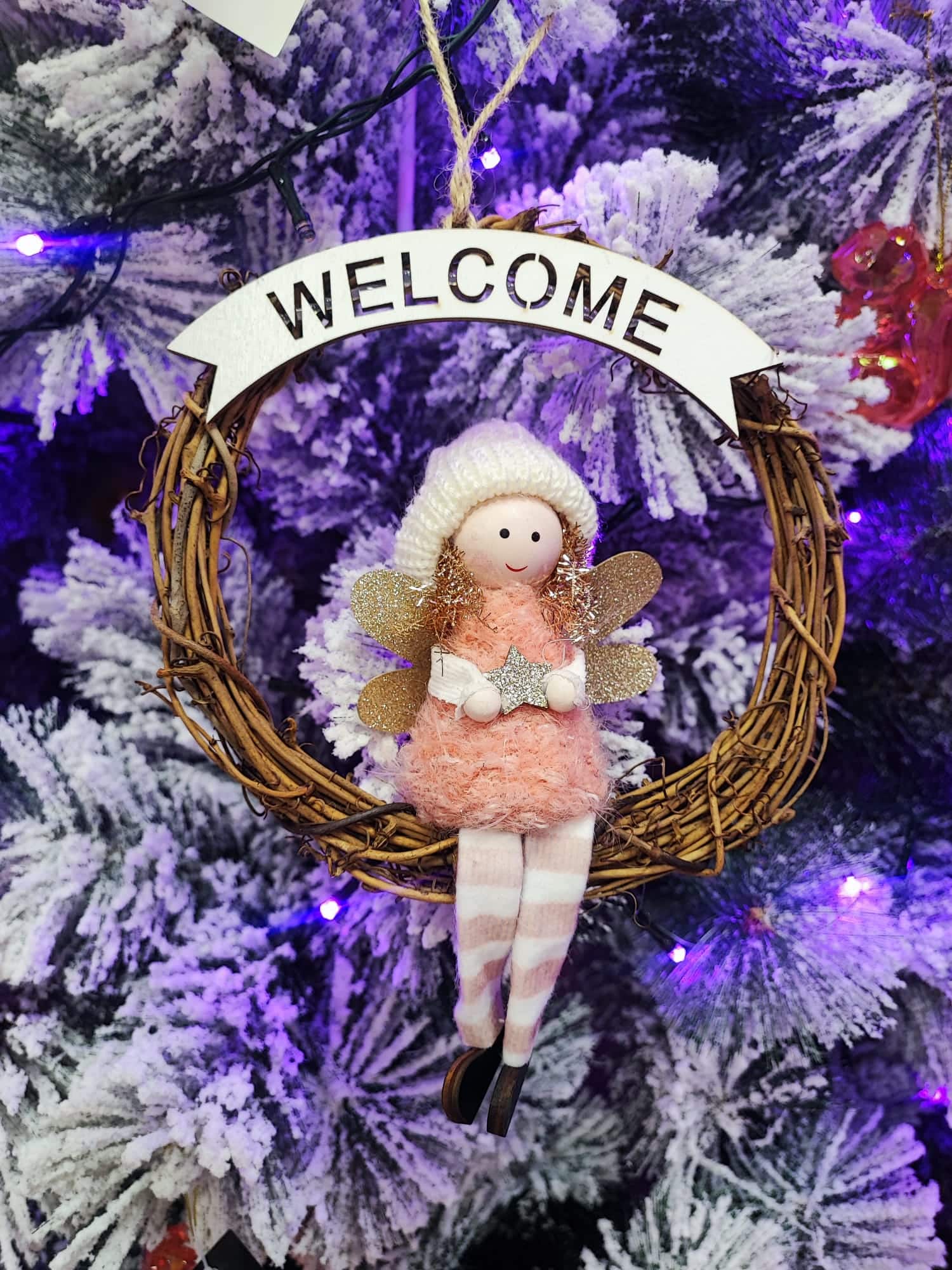 Corona de navidad pequeña welcome