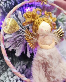 Aro navidad hada rosa