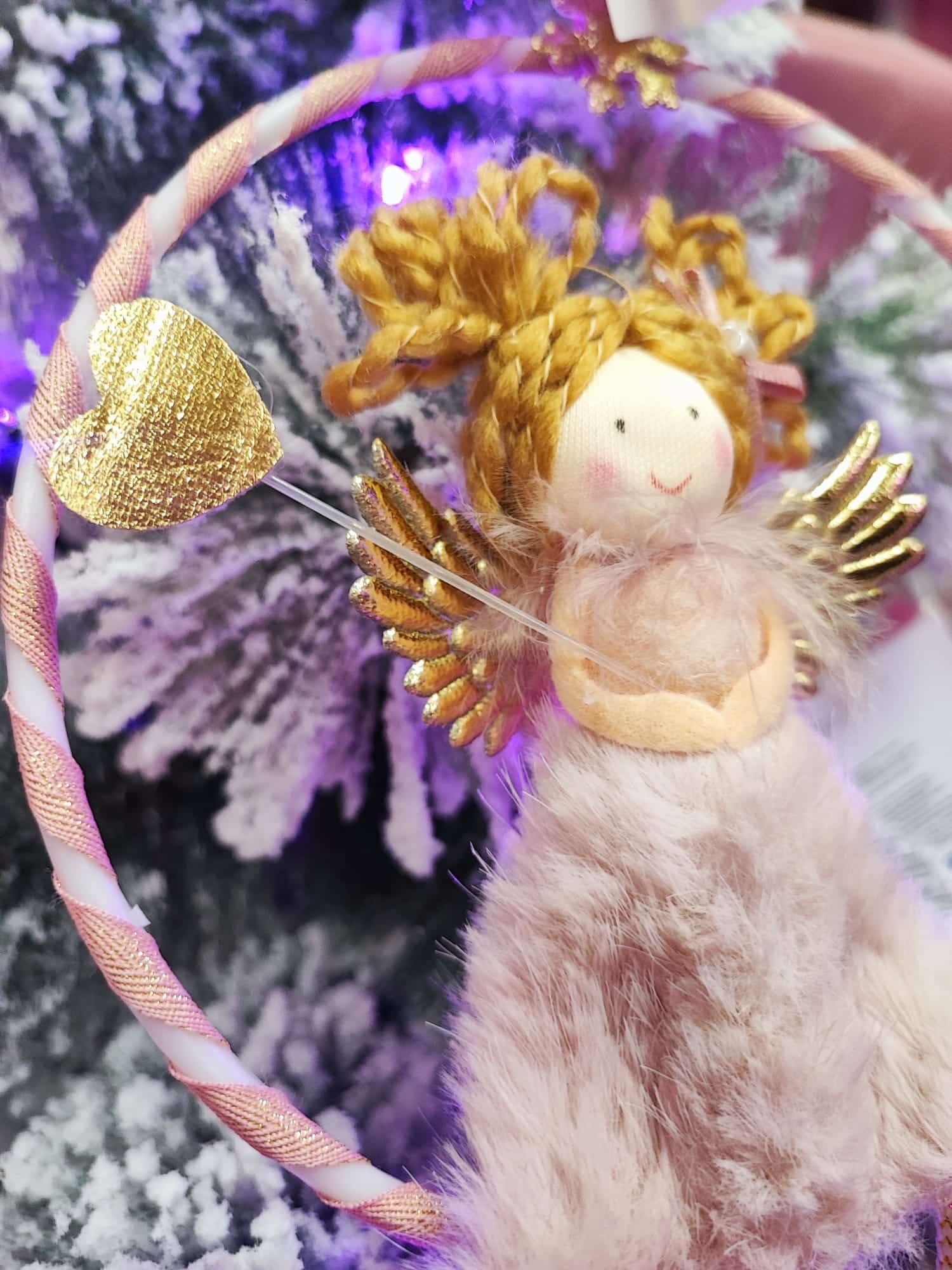 Aro navidad hada rosa - Imagen 2