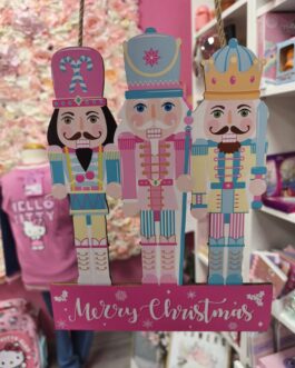 Cartel madera soldados Merry christmas