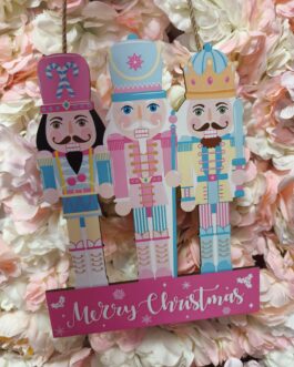 Cartel madera soldados Merry christmas