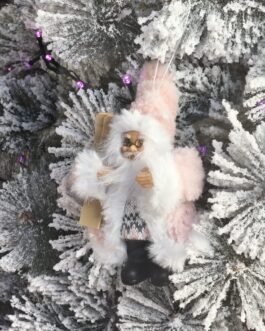 Adorno papa noel rosa