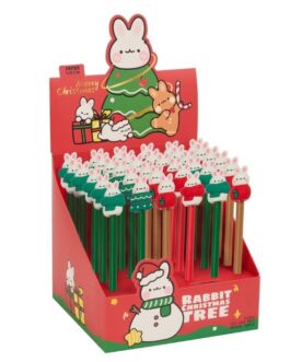 Bolígrafos borrables conejos navidad