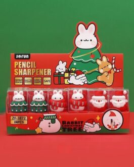 Sacapuntas conejos navidad