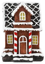 Casita jengibre navideña con luz