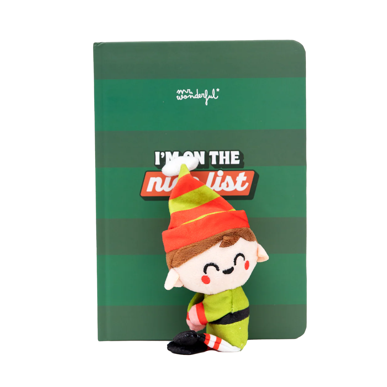 Libreta navideña con elfo de peluche - Imagen 3
