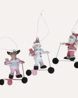 Adornos personajes en patinete