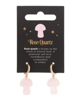 Pendientes setas piedra natural