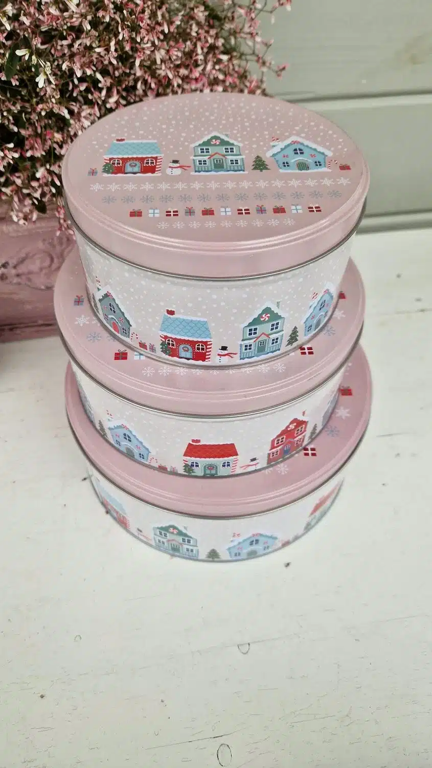 Juego 3 latas redondas navideñas - Imagen 2