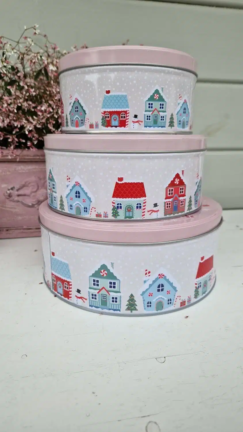 Juego 3 latas redondas navideñas - Imagen 3