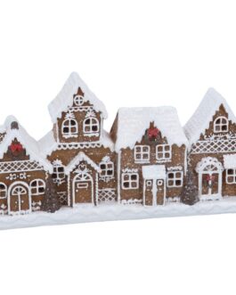 Pueblo navideño con luz