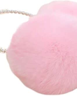 Orejeras rosas con perlas