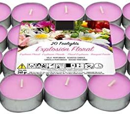 Velas de té explosión floral