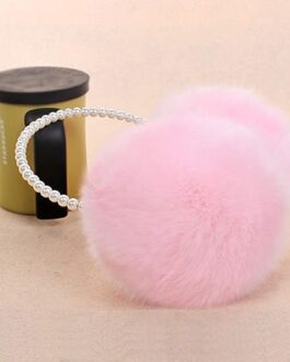 Orejeras rosas con perlas