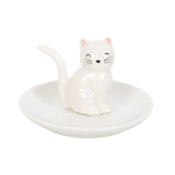 Porta anillos gato blanco - Imagen 2