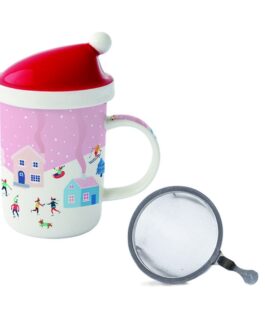 Taza con infusor navideña