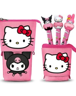 Estuche Sanrio + bolígrafos giratorios