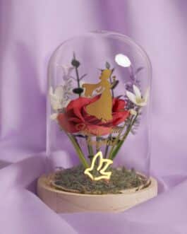 Cúpula cristal con luz Blancanieves