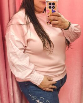 Sudadera curvy mangas de camisa