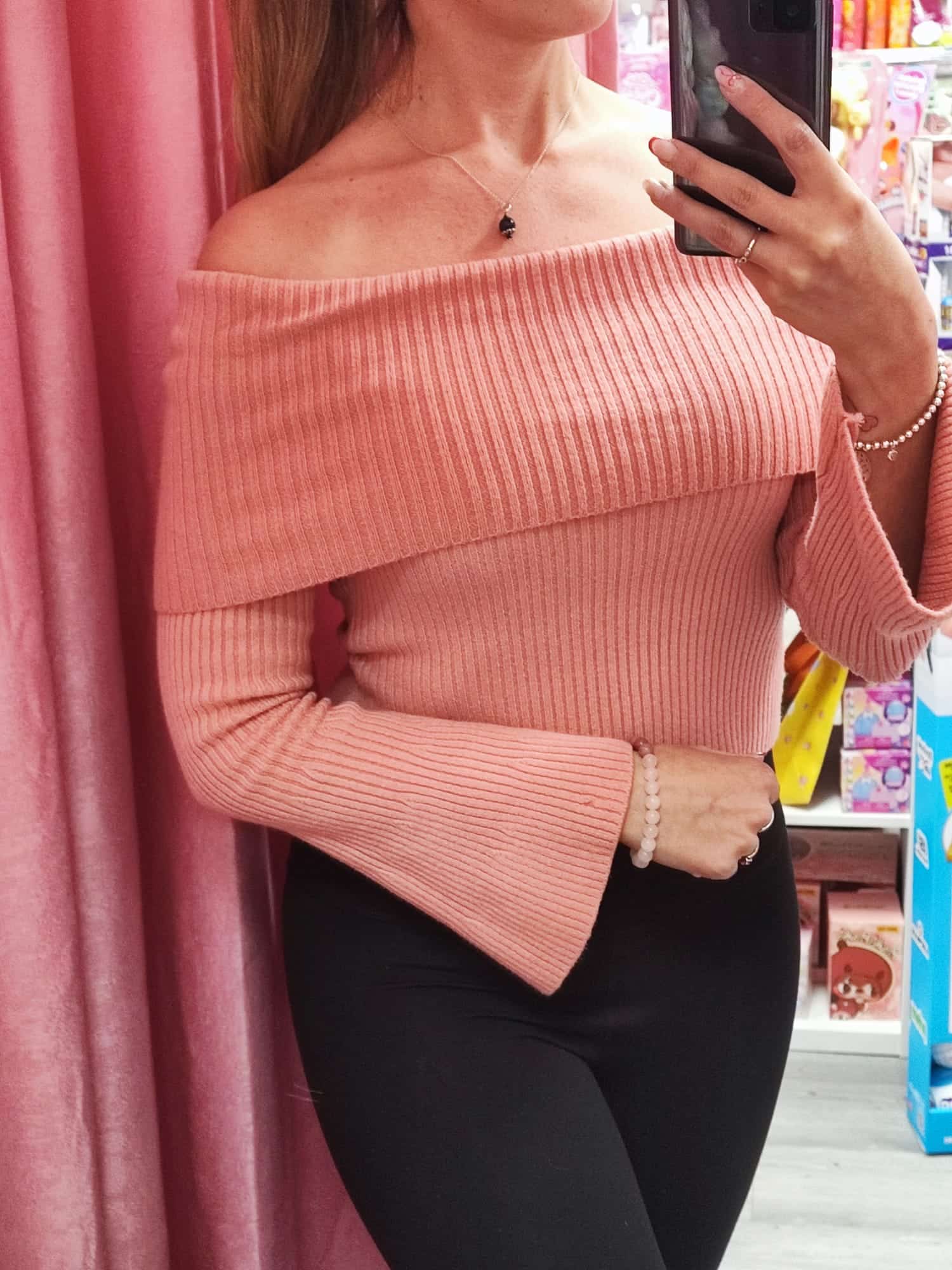 Jersey punto hombros caídos