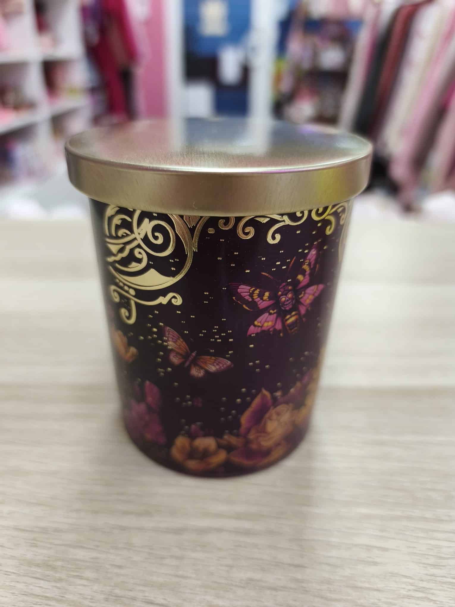 Vela cristal mariposas doradas - Imagen 4