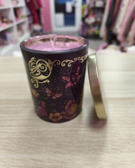 Vela cristal mariposas doradas