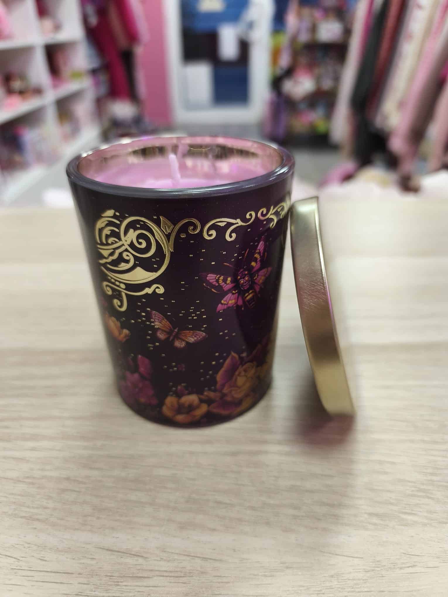 Vela cristal mariposas doradas - Imagen 2