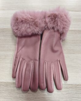 Guantes polipiel pelito rosa