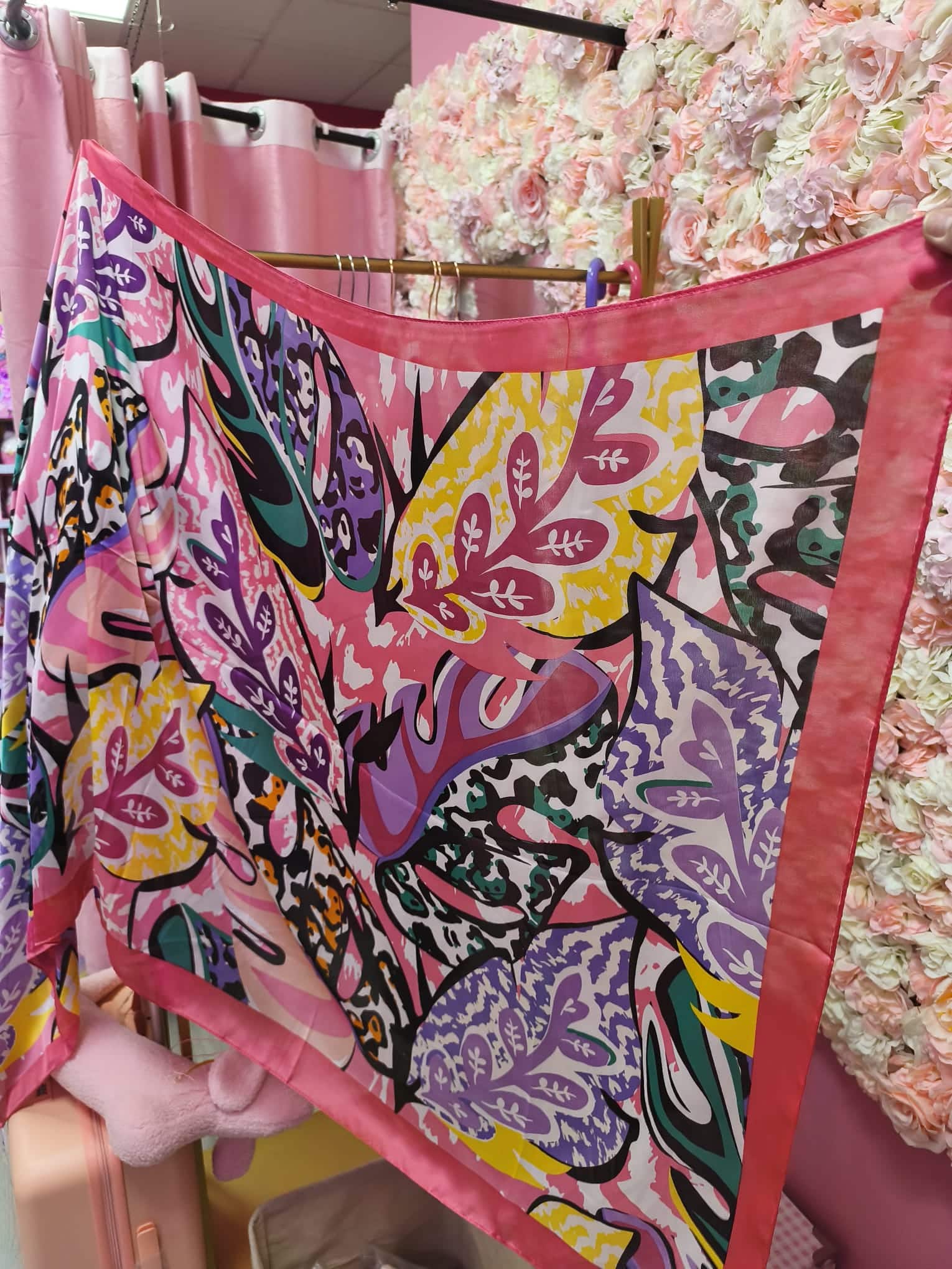 Pañuelo estampado multicolor - Imagen 3