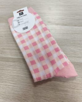 Calcetines cuadros rosas