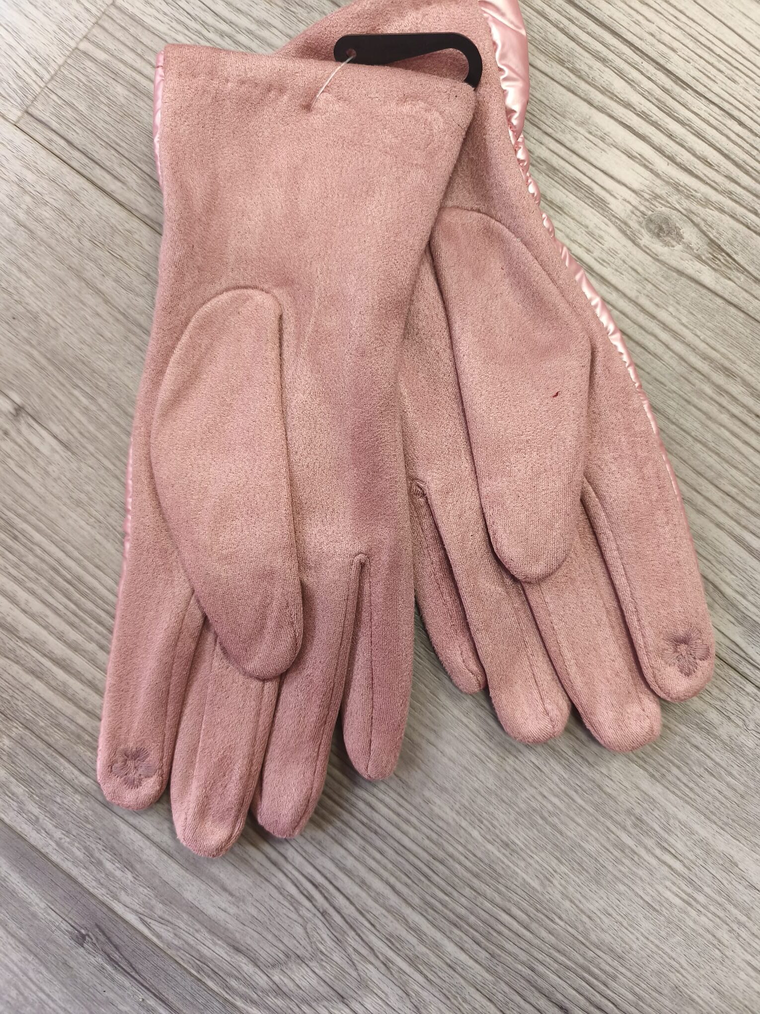 Guantes metalizados rosas - Imagen 2
