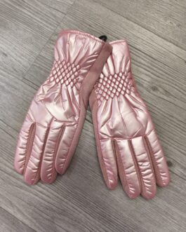Guantes metalizados rosas