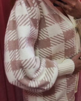 Rebeca punto cuadros rosas