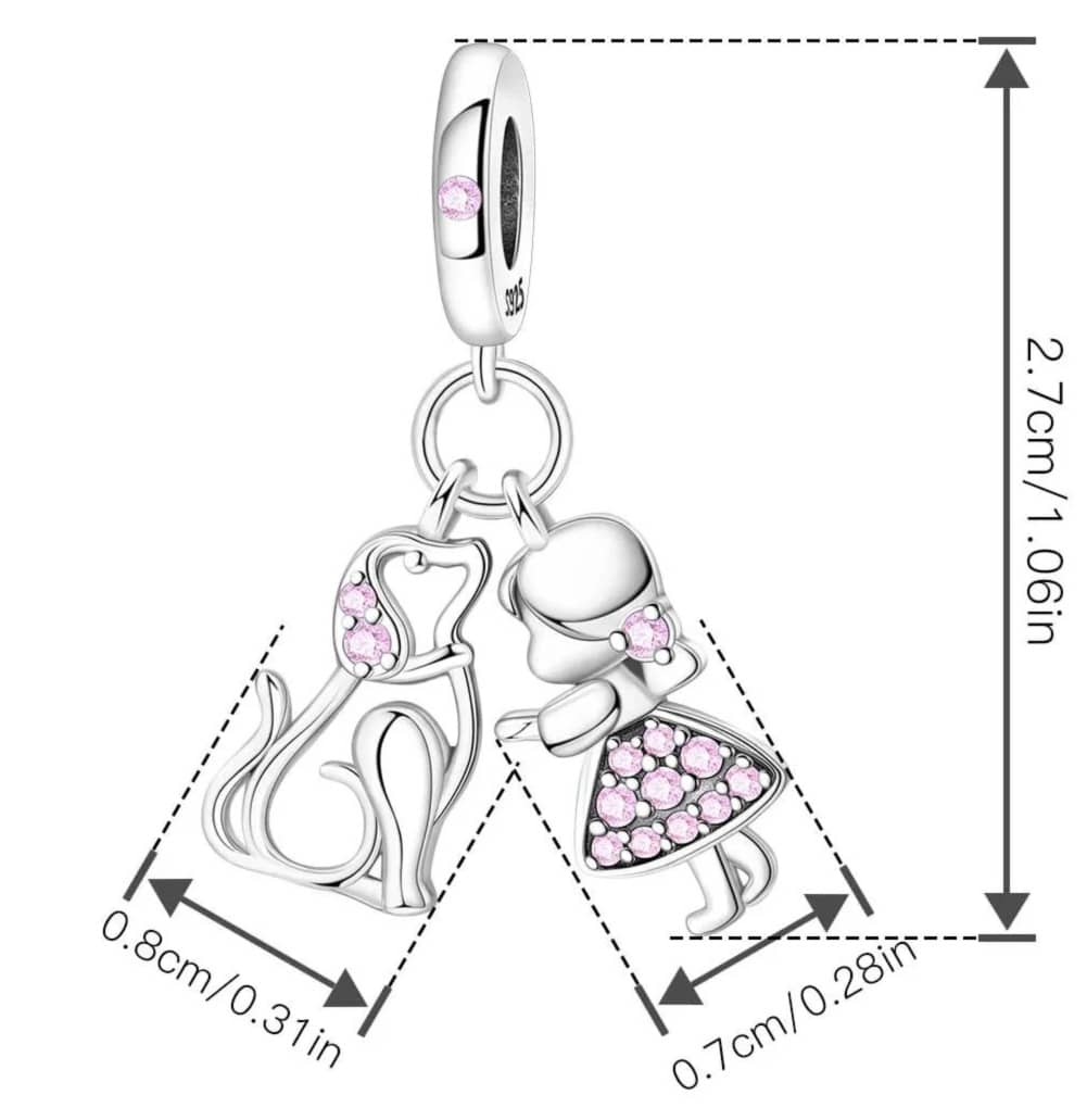 Charm perro y chica - Imagen 2